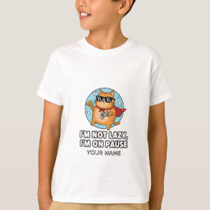Camiseta Não Estou Preguiçoso, Estou em Pausa – Gato Gamer 