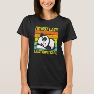 Camiseta Não Estou Preguiçoso Eu Só Não Me Importo Panda Ur