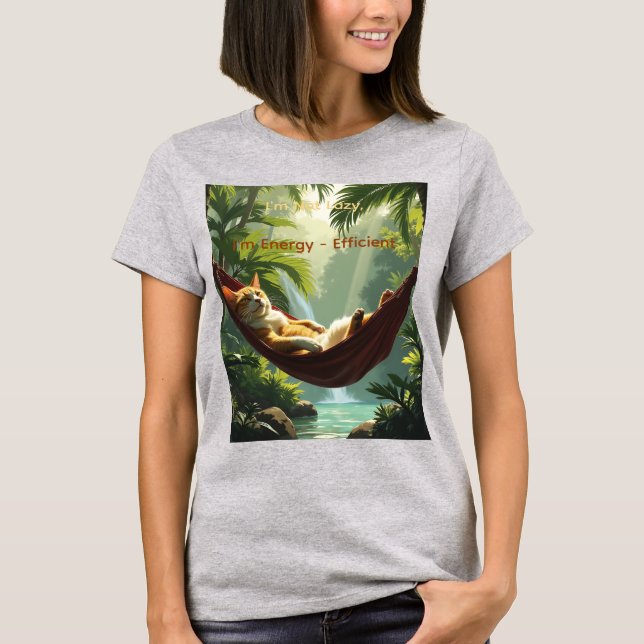 Camiseta Não Estou Preguiçoso Sou Eficiente em Energia (Frente)
