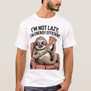Camiseta Não Estou Preguiçoso, Sou Eficiente em Energia Fun