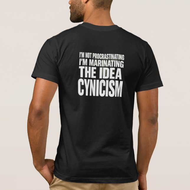 Camiseta "Não estou Procrastinando, Estou Deixando a Ideia  (Verso)