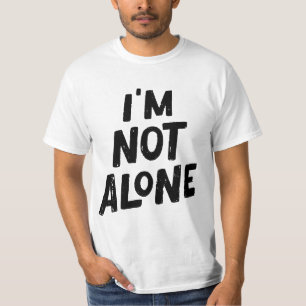 Camiseta Não Estou Sozinho – Design de Tipografia Motivacio