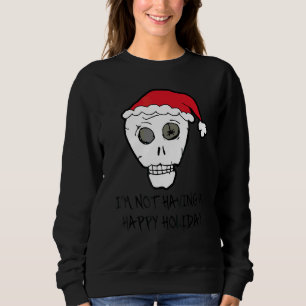 Camiseta Não Estou Tendo Um Feliz Feriado Caveira anti Nata