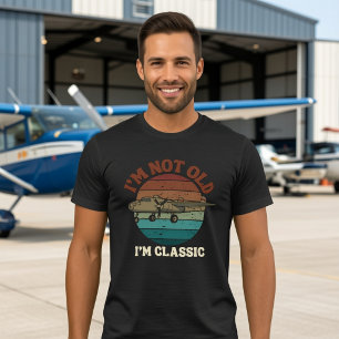 Camiseta Não Estou Velho Sou Clássico Piloto Aviador de War