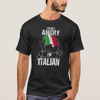 Camiseta Não estou zangado, sou italiano Vintage Itália Fla