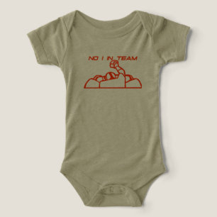 Camiseta Não, eu na equipe 2 Bebê