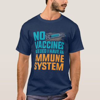 Camiseta Não Existem Vacinas Sistema Imunitário Anti-Vax