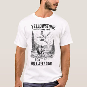 Camiseta Não Faça Carinho nas Vacas Fofas - Yellowstone
