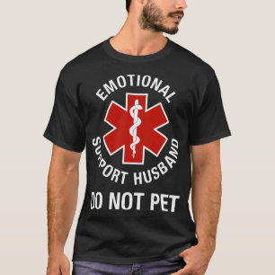 Camiseta Não Faça Carinho no Marido de Apoio Emocional Engr