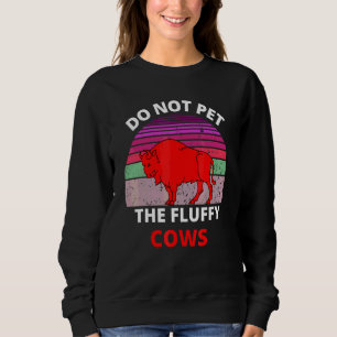 Camiseta Não Faça Carinho Nos Bisons Vacas Fofas Retro Vint