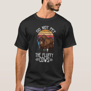 Camiseta Não Faça Carinho Nos Bois Fofos  Búfalo Bisão Retr
