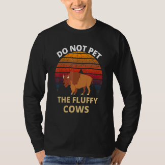 Camiseta Não Faça Carinho Nos Bois Peludos Bison Retrô Vint