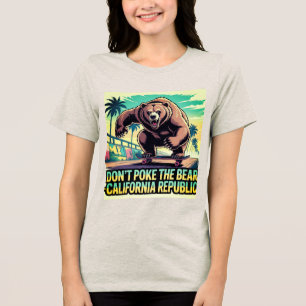 Camiseta Não faça cocô no urso - República da Califórnia Mu