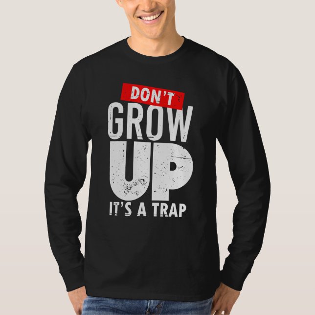 Camiseta Não faça crescer sua engrenagem de pintura para ad (Frente)