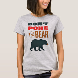 Camiseta Não faça Design de tipografia minimalista do urso