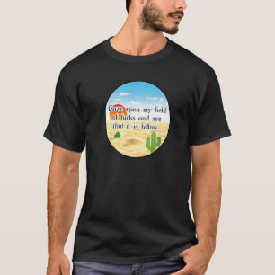 Camiseta Não faça nada para homens e mulheres deserto Não f