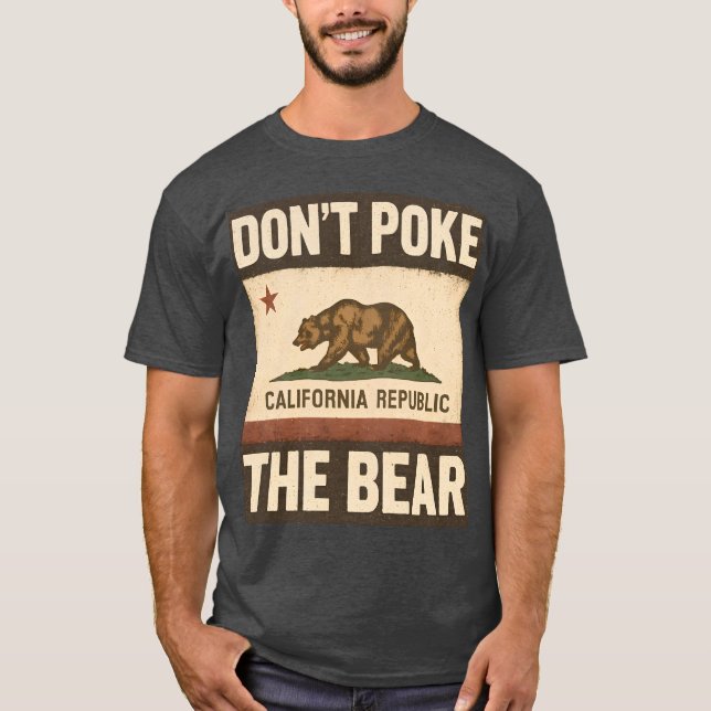 Camiseta Não faça o Design do Urso da Califórnia (Frente)