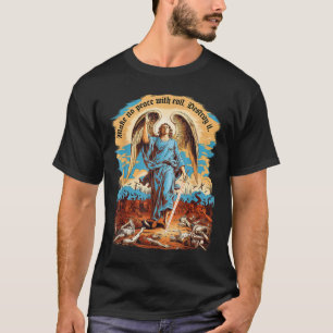Camiseta Não Faça Pacto Com O Mal Arcanjo Miguel Jesus Vá