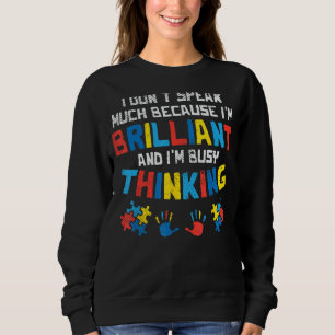 Camiseta Não fale muito ocupado pensando em consciência de 