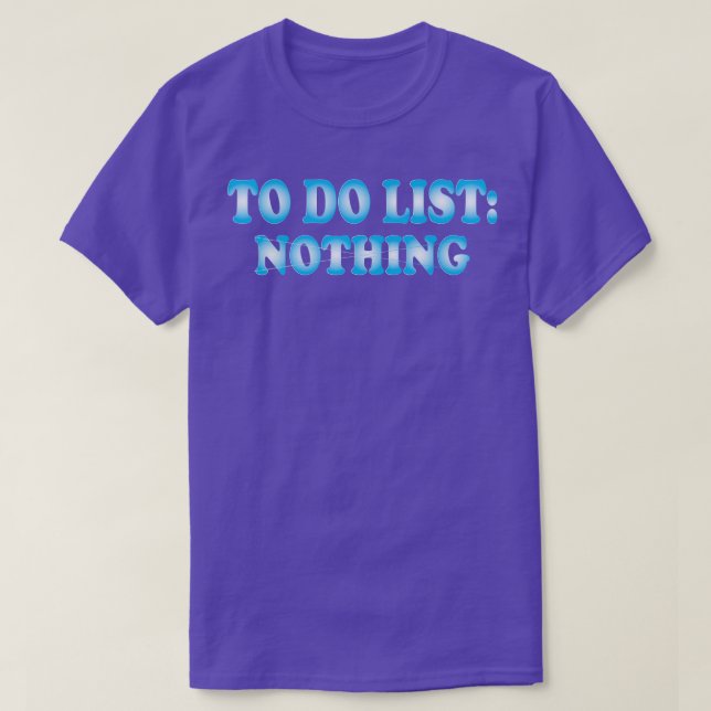Camiseta não fazer nenhuma lista (Frente do Design)