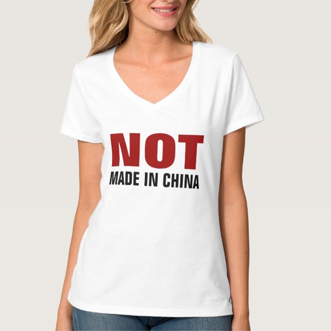 Camiseta Não feito em China (Frente)