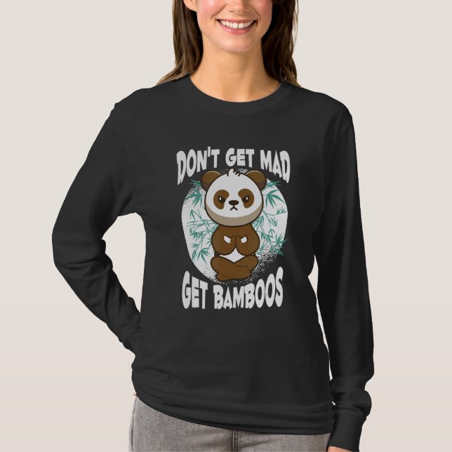 Camiseta Não fique bravo com a meditação de Bamboos (Frente)