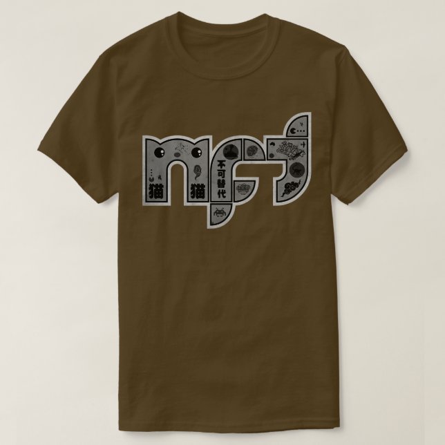 Camiseta Não Fungable Cat BW (Frente do Design)