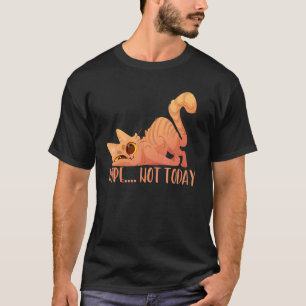 Camiseta Não Gato Preguiçoso Animal Cansado