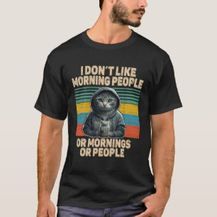 Camiseta Não gosto de pessoas matinal com mau humor de café