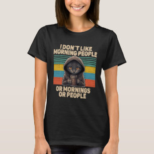 Camiseta Não gosto de pessoas matinal com mau humor de café
