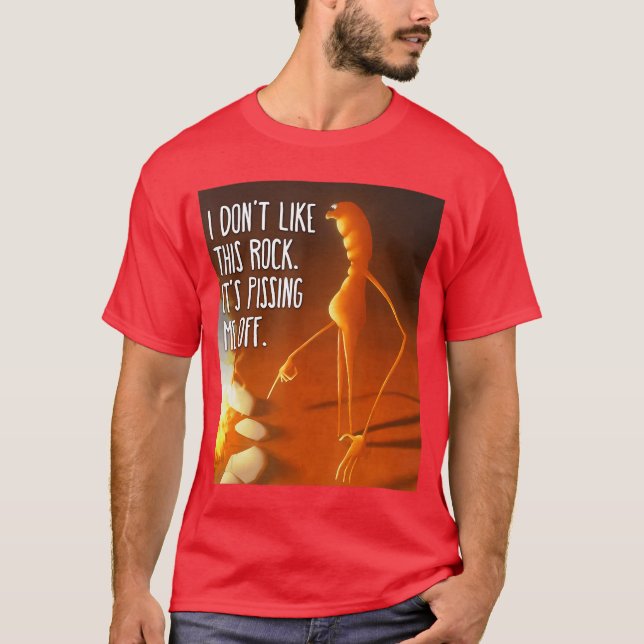 Camiseta Não Gosto Desta Rocha Marcus O Verme (Frente)