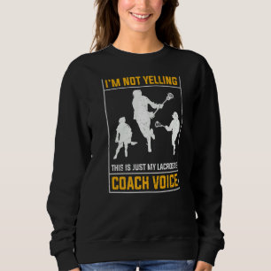 Camiseta Não Gritando Lacrosse Coach Voice Womens Mens Lax