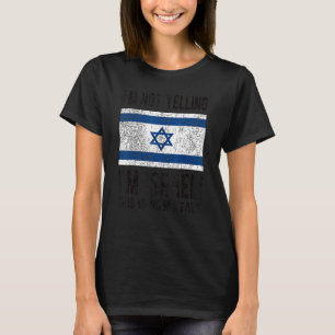 Camiseta Não Gritando, sou israelense Flag Roots Israelense