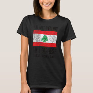 Camiseta Não Gritando, sou Libanês Bandeira Libanesa Roo