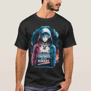 Camiseta 🤖 Não há Blocos de Choque Ruins só Ai Humanos Rui