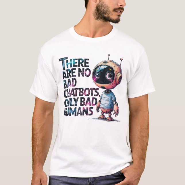 Camiseta 🤖 Não há Blocos de Choque Ruins só Ai Humanos Rui (Frente)