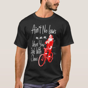 Camiseta Não há leis quando você bebe com Papais noeis de G