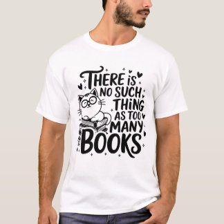 Camiseta não há livros demais