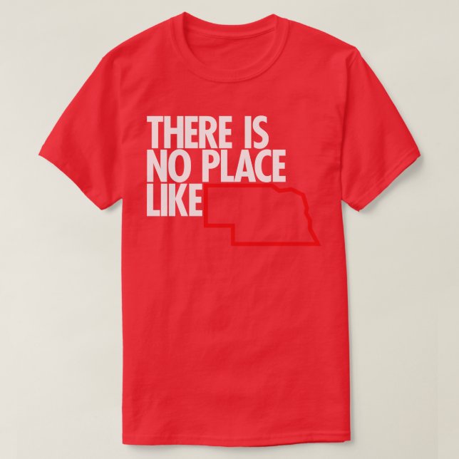 Camiseta Não Há Lugar Como O Nebraska (Frente do Design)