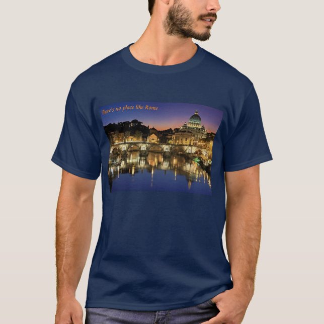 Camiseta Não há lugar como Roma (Frente)