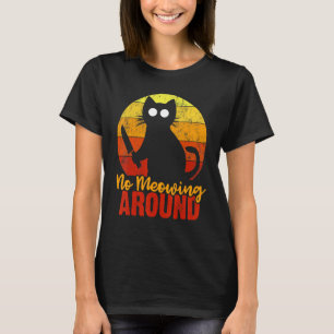 Camiseta Não Há Medo Em Torno De Um Gato De Horror Com Uma 