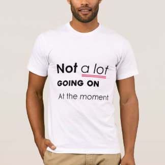 Camiseta Não há muita coisa acontecendo no momento - Minima