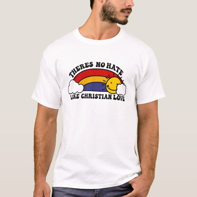 Camiseta Não há ódio como Christian Rainbow (Frente)