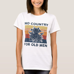 Camiseta não há país para os homens idosos feministas uteri