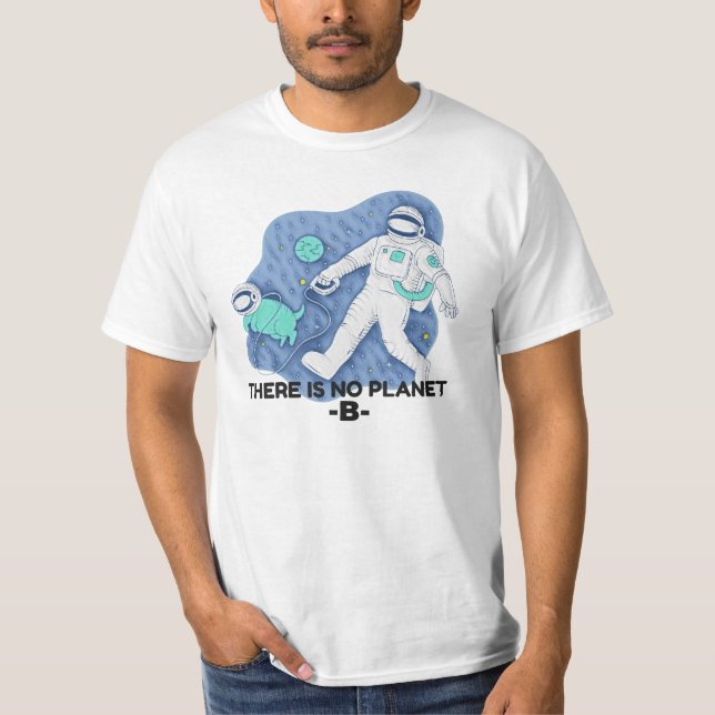 Camiseta Não Há Planeta B - Dia da Terra (Textura Desenho) (Frente)