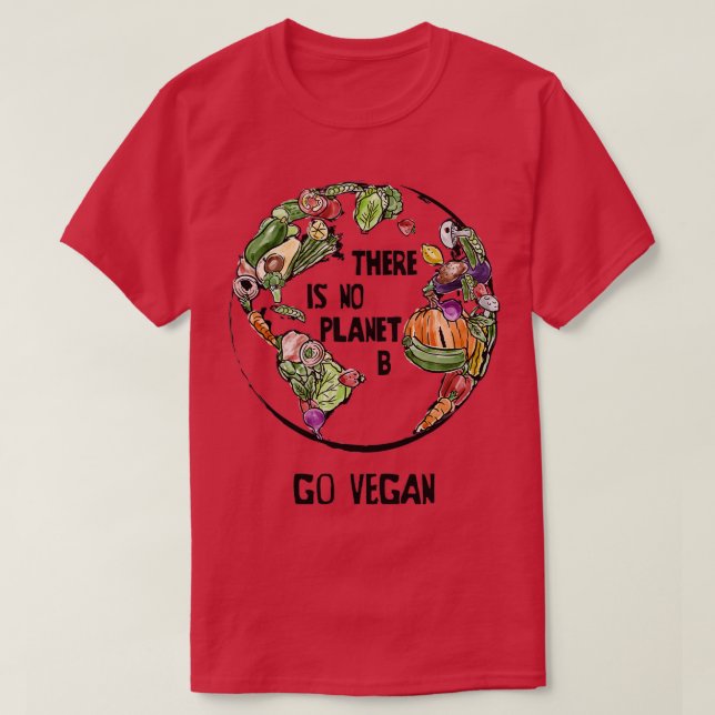 Camiseta Não há planeta B Go Vegan (Frente do Design)