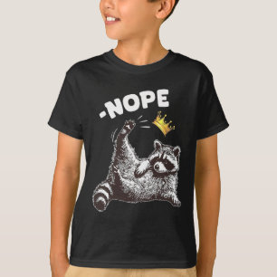 Camiseta Não Há Reis Na América Engraçado Raccoon Engraçado