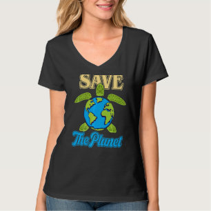 Camiseta Não Há Tartarugas Do Mar Do Planeta B Que Ajudem A