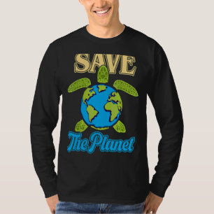 Camiseta Não Há Tartarugas Do Mar Do Planeta B Que Ajudem A