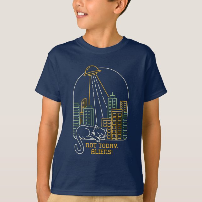 Camiseta Não Hoje Alienígenas (Frente)